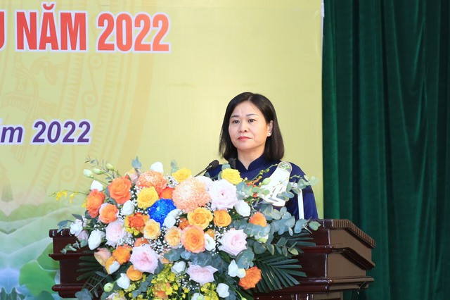 Phó Bí thư Thường trực Thành ủy Hà Nội Nguyễn Thị Tuyến phát biểu tại Hội nghị. Hà Nội xây dựng nông dân tiêu biểu, điển hình ảnh 3