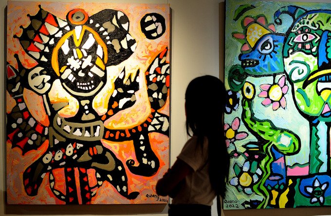 Triển lãm tranh “Những linh hồn ẩn giấu” của họa sỹ nhí dân tộc Tày Hoàng Nhật Quang ảnh 7