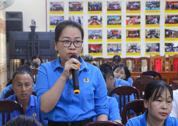 Cán bộ đoàn viên, người lao động tham gia đóng góp ý kiến tại Hội nghị.