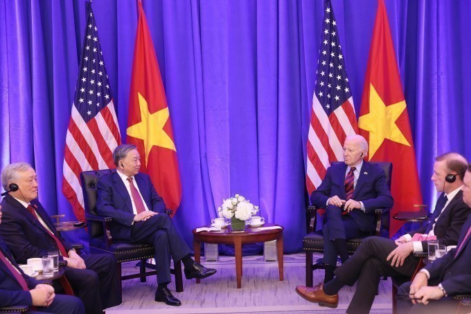 Tổng Bí thư, Chủ tịch nước Tô Lâm gặp Tổng thống Hoa Kỳ Joe Biden ngày 25/9/2024 tại New York trong dịp tham dự Hội nghị Thượng đỉnh Tương lai, Đại hội đồng Liên Hợp Quốc khóa 79. Ảnh: Lâm Khánh - TTXVN potal-vuon-minh-trong-hoi-nhap-quoc-te-7951287.jpg