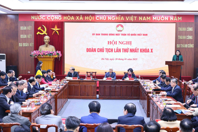 Quang cảnh hội nghị. Ảnh: Minh Đức – TTXVN potal-hoi-nghi-uy-ban-trung-uong-mttq-viet-nam-lan-thu-hai-khoa-x-7816835.jpg