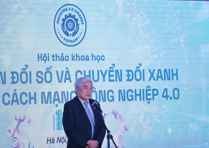 Tiến sỹ Nguyễn Quân, nguyên Bộ trưởng Bộ Khoa học và Công nghệ, Chủ tịch Hội Tự động hóa Việt Nam. Ảnh: DIệu Thúy-TTXVN potal-chuyen-doi-xanh-gop-phan-thuc-day-phat-trien-kinh-te-so-viet-nam-7620521.jpg