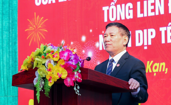 Phó Thủ tướng Hồ Đức Phớc phát biểu tại chương trình. Ảnh: TTXVN potal-pho-thu-tuong-ho-duc-phoc-tang-qua-tet-tai-bac-kan-7812391.jpg