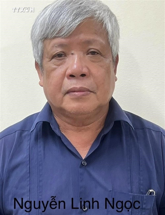 Bị can Nguyễn Linh Ngọc, nguyên Thứ trưởng Bộ Tài nguyên và Môi trường. Ảnh: TTXVN phát vna_potal_khoi_to_bi_can_doi_voi_nguyen_thu_truong_bo_tai_nguyen_va_moi_truong_cung_6_dong_pham_7495899.jpg