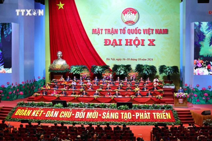 Quang cảnh Phiên bế mạc Đại hội đại biểu toàn quốc Mặt trận Tổ quốc Việt Nam lần thứ X. Ảnh: TTXVN vna_potal_phien_be_mac_dai_hoi_dai_bieu_toan_quoc_mat_tran_to_quoc_viet_nam_lan_thu_x_7657583.jpg