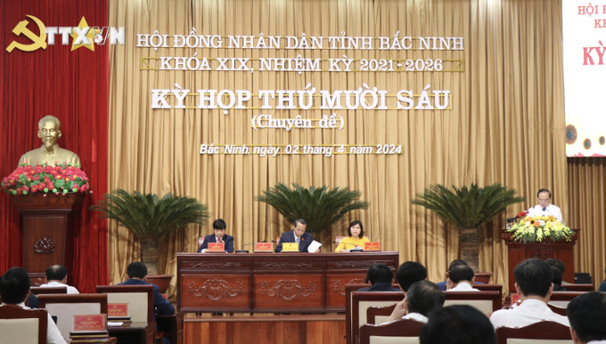 Quang cảnh kỳ họp. Ảnh: Đỗ Huyền - TTXVN vna_potal_hoi_dong_nhan_dan_tinh_bac_ninh_thong_qua_17_nghi_quyet_7302290.jpg