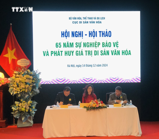 Hội nghị - Hội thảo "65 năm bảo vệ và phát huy giá trị di sản văn hóa". Ảnh: Phương Lan - TTXVN vna_potal_hoi_nghi_-_hoi_thao_65_nam_bao_ve_va_phat_huy_gia_tri_di_san_van_hoa_7756976.jpg