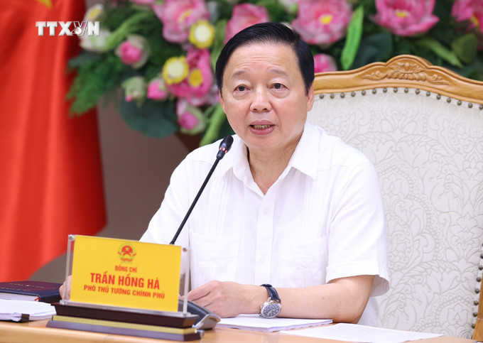 Phó Thủ tướng Trần Hồng Hà phát biểu chỉ đạo. Ảnh: Văn Điệp - TTXVN vna_potal_pho_thu_tuong_tran_hong_ha_hop_ve_du_an_luat_dia_chat_va_khoang_san_7556527.jpg