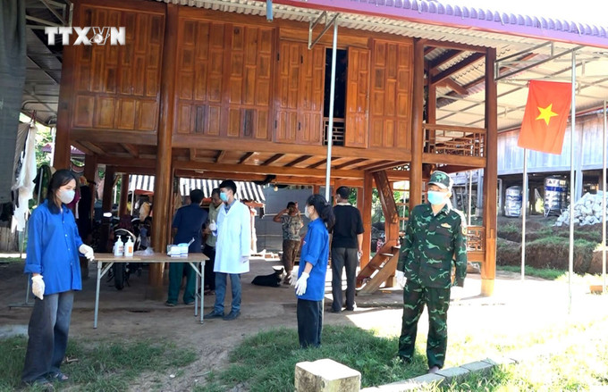 Khu vực liên quan đến các ca bệnh bạch hầu. Ảnh: TTXVN vna_potal_thanh_hoa_khong_che_o_dich_bach_hau_7536248.jpg
