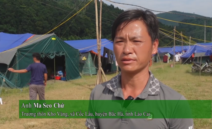 Anh Ma Seo Chứ, Trưởng thôn Kho Vàng (xã Cốc Lầu, huyện Bắc Hà, tỉnh Lào Cai). Ảnh cắt từ clip maseochu.png