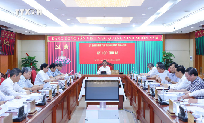 Quang cảnh kỳ họp thứ 45 Uỷ ban Kiểm tra Trung ương. Ảnh: Phương Hoa - TTXVN vna_potal_ky_hop_thu_45_uy_ban_kiem_tra_trung_uong__7527928.jpg