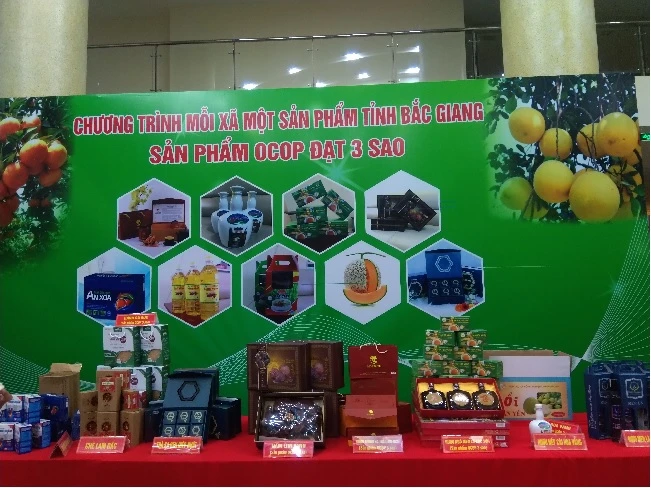 Sản phẩm OCOP đạt 3 sao tỉnh Bắc Giang. Ảnh: bacgiang.gov.vn