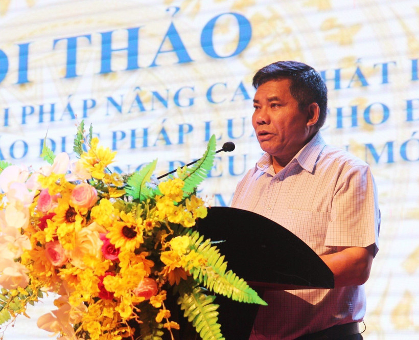 Thứ trưởng, Phó Chủ nhiệm Ủy ban Dân tộc Y Thông phát biểu khai mạc. Ảnh: Đồng Thúy – TTXVN