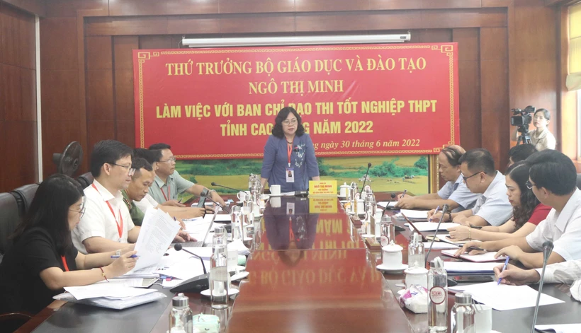 Kiểm tra công tác chuẩn bị Kỳ thi Tốt nghiệp Trung học Phổ thông tại Cao Bằng