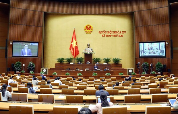 Bộ trưởng Bộ Lao động, Thương binh và Xã hội Đào Ngọc Dung phát biểu giải trình, làm rõ một số vấn đề đại biểu Quốc hội nêu. Ảnh: Phạm Kiên - TTXVN