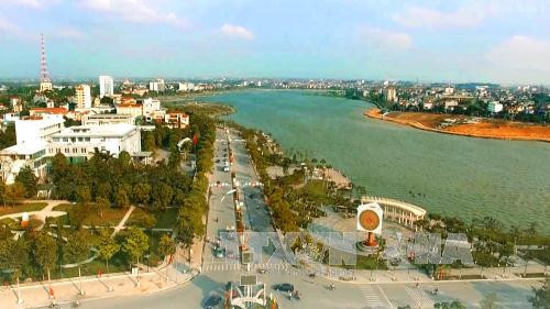 Một góc thành phố Việt Trì nhìn từ trên cao. Ảnh: Trung Kiên - TTXVN 