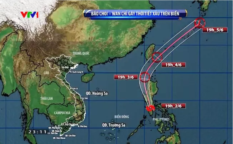Bão Choi-Wan trở thành cơn bão số 1 trên Biển Đông năm 2021