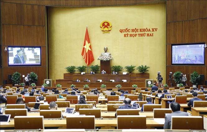 Viện trưởng Viện Kiểm sát nhân dân tối cao Lê Minh Trí phát biểu giải trình, làm rõ một số vấn đề đại biểu Quốc hội nêu. Ảnh: Doãn Tấn - TTXVN 