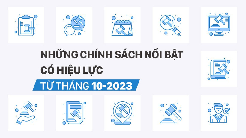 Những chính sách nổi bật có hiệu lực từ tháng 10/2023