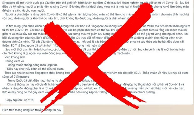 Bộ Y tế bác bỏ thông tin sai sự thật liên quan đến COVID-19