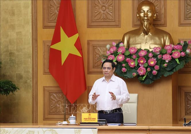 Thủ tướng Phạm Minh Chính phát biểu tại buổi gặp gỡ các giáo sư, bác sĩ, nhà khoa học, nhà giáo trong lĩnh vực y tế nhân dịp kỷ niệm 76 năm Ngày Quốc khánh 2/9. Trong ảnh: Thủ tướng Phạm Minh Chính phát biểu tại buổi gặp gỡ . Ảnh: Dương Giang-TTXVN