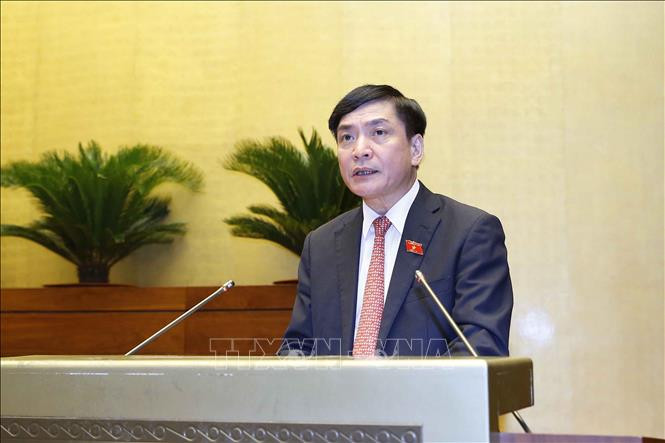 Tổng Thư ký Quốc hội, Chủ nhiệm Văn phòng Quốc hội Bùi Văn Cường phát biểu. Ảnh: Doãn Tấn – TTXVN