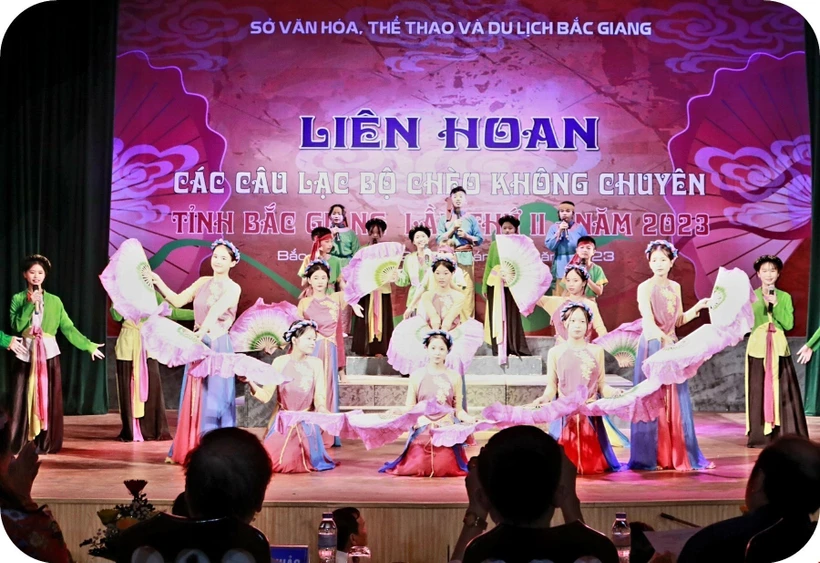 Một tiết mục biểu diễn tại Liên hoan. Ảnh: Đồng Thúy - TTXVN