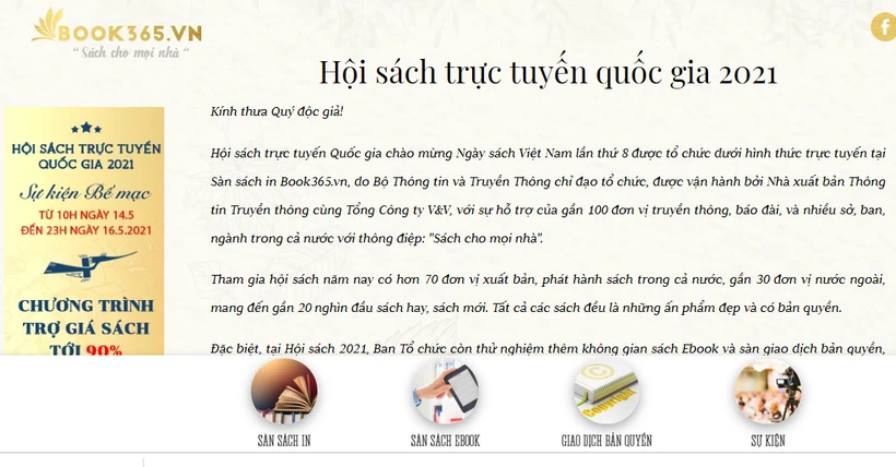 Hội sách trực tuyến quốc gia 2021: Phấn đấu đưa thêm 15.000-20.000 cuốn sách được trợ giá tới bạn đọc