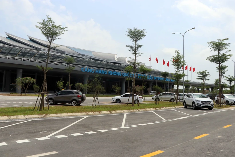 Nhà ga hành khách T2, Cảng hàng không quốc tế Phú Bài (tỉnh Thừa Thiên - Huế) mới được đưa vào khai thác từ tháng 4/2023. Ảnh: Đỗ Trưởng - TTXVN