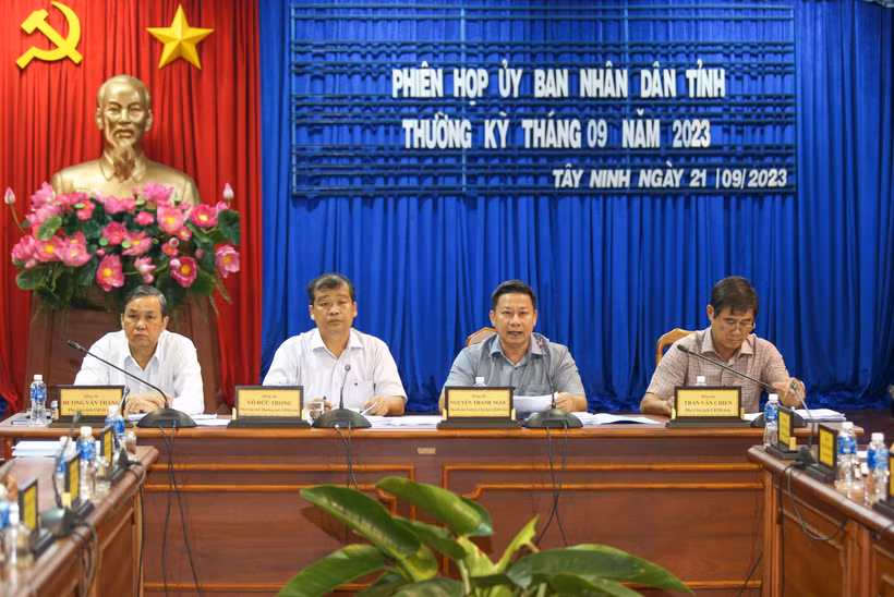 Phiên họp thường kỳ tháng 9, UBND tỉnh Tây Ninh đã thống nhất ý kiến, chấp nhận chủ trương đầu tư các dự án nông nghiệp công nghệ cao. Ảnh: Giang Phương - TTXVN