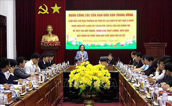 Đoàn công tác Ban Dân vận Trung ương làm việc tại tỉnh Lai Châu