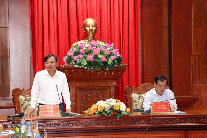 Thứ trưởng Bộ Nông nghiệp và Phát triển nông thôn Nguyễn Hoàng Hiệp phát biểu. Ảnh: Minh Trí - TTXVN