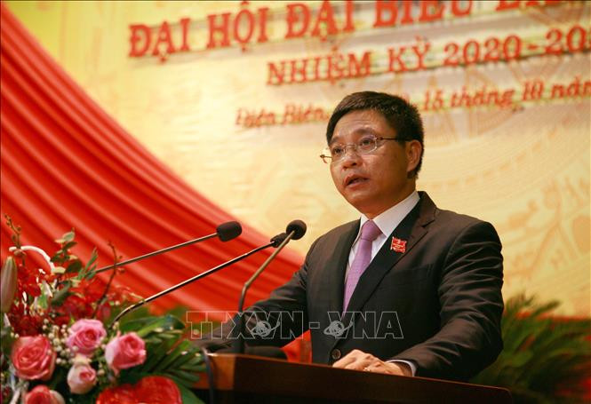 Tân Bí thư Tỉnh ủy Điện Biên khóa XIV, nhiệm kỳ 2020-2025 Nguyễn Văn Thắng. Ảnh: Xuân Tiến-TTXVN