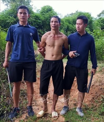 Đối tượng Lò Văn Thương bị bắt giữ. Ảnh: TTXVN phát