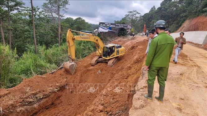 Hiện trường vụ tai nạn. Ảnh: TTXVN phát