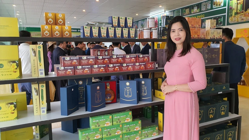 Các sản phẩm OCOP của Vĩnh Phúc. Ảnh: Nguyễn Trọng Lịch - TTXVN