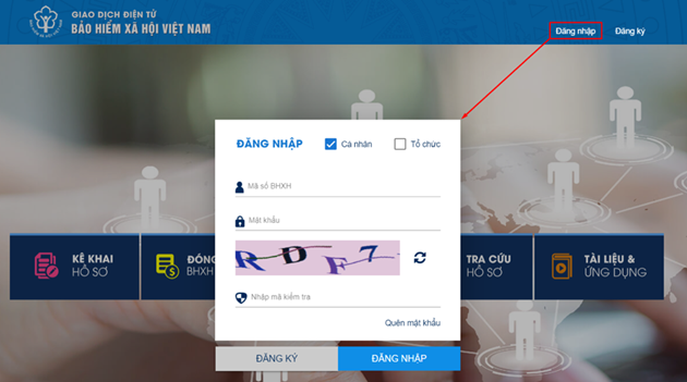 Đăng ký online nhận lương hưu qua tài khoản ngân hàng cá nhân