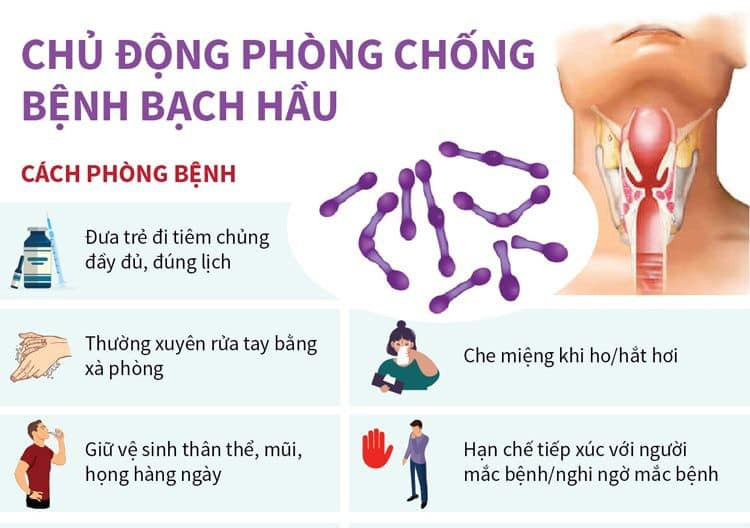 Ngành Y tế khuyến cáo giữ vệ sinh và tiêm vaccine đầy đủ để phòng dịch bạch hầu