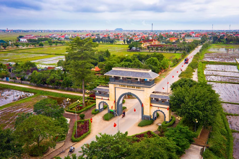 Đường về làng Quỳnh (xã Quỳnh Đôi, huyện Quỳnh Lưu, tỉnh Nghệ An). Ảnh: baonghean.vn
