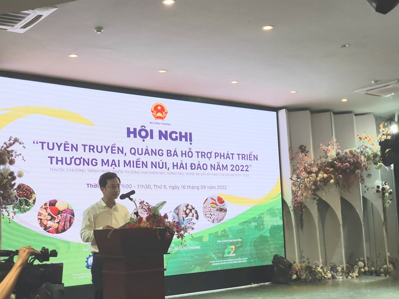Ông Trần Duy Đông, Vụ trưởng Vụ Thị trường trong nước, Bộ Công Thương phát biểu tại hội nghị. Ảnh: BNEWS/TTXVN