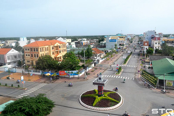 Vòng xuyến trung tâm TX. Vĩnh Châu. Nguồn: baosoctrang.org.vn