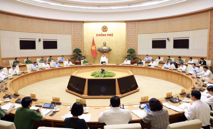 Sáng 21/4/2023, tại trụ sở Chính phủ, Phó Thủ tướng Trần Lưu Quang, Chủ tịch Ủy ban Quốc gia phòng, chống AIDS, ma túy, mại dâm chủ trì cuộc họp tổng kết công tác phòng, chống ma túy năm 2022 và phương hướng công tác trọng tâm năm 2023. Ảnh: An Đăng - TTX