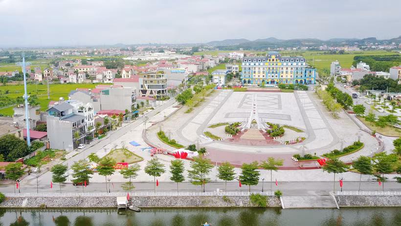 Diện mạo đô thị huyện Việt Yên ngày càng khang trang, phát triển. Ảnh: baobacgiang.com.vn