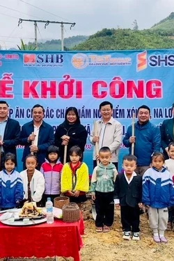 Nghệ An khởi công nhiều bếp ăn cho học sinh mầm non tại địa bàn biên giới Nhôn Mai