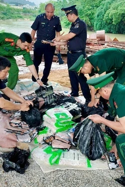 Thu giữ lô thực phẩm nhập lậu qua đường biên giới