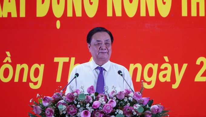 Phó Chủ tịch Quốc hội Lê Minh Hoan phát biểu tại buổi lễ. dong-thap3-2906.jpg