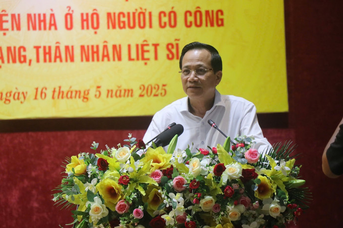 Bộ trưởng Bộ Dân tộc và Tôn giáo, Phó Trưởng ban kiêm Thường trực Ban Chỉ đạo Đào Ngọc Dung phát biểu tại lễ công bố. Ảnh: Sỹ Thắng/TTXVN nha-tam2-1605.jpg