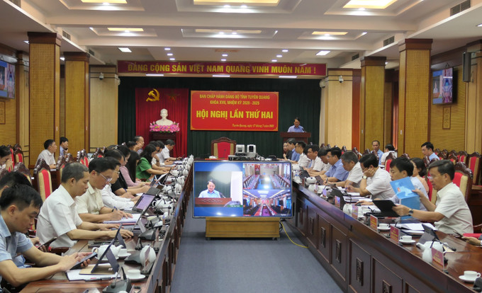 Các đại biểu dự Hội nghị. Ảnh: Hoàng Hải/TTXVN tuyen-quang2-1707.jpg