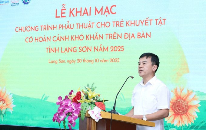 Phó Giám đốc Sở Y tế tỉnh Lạng Sơn Phan Lạc Hoài Thanh phát biểu khai mạc Chương trình. phau-thuat-2010.jpg