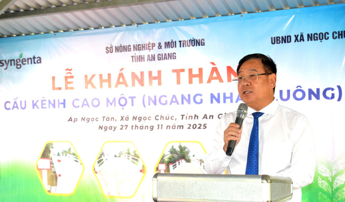Ông Trần Thanh Vũ, Tổng Giám đốc Syngenta Việt Nam, phát biểu.